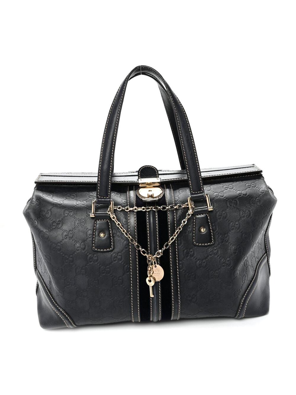 Guccissima Large Treasure Boston Navy #367064G69B